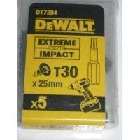 Акс.інстр DeWALT Біти ударні IMPACT TORSION, Т30мм,L=25мм, 5шт. DT7384T фото