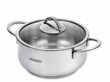 Кастрюля Ardesto Black Mars серая из нержавеющей стали 2.3 л (AR0723S) AR0723S фото
