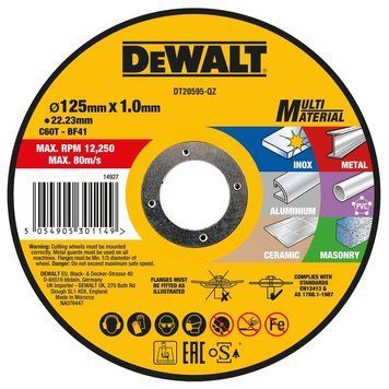 Круг відрізний MULTI-MATERIAL DeWALT DT20595 DT20595 фото