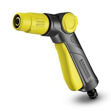 Ороситель ручной Karcher, пистолетный, регулировка напора воды, регулировка формы струи воды, блокировка кнопки полива. 2.645-265.0 фото
