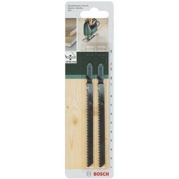 Полотно пилочное для электролобзика HSC Bosch для дерева, T 301 CD, 3х116 мм, 2шт (2.609.256.725) 2.609.256.725 фото