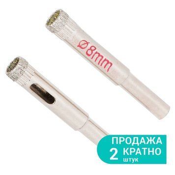 Коронки алмазные по керамике и стеклу &Oslash;8мм (КРАТНО 2шт) SIGMA (1541081) SG-1541081 фото