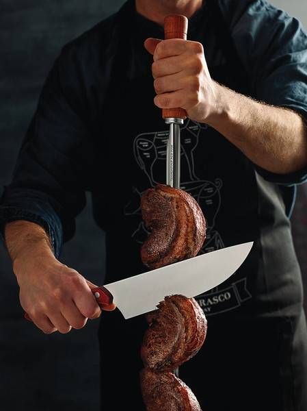 Нож TRAMONTINA Barbecue POLYWOOD д/мяса 203мм(сам.шир) (чер.дер) инд.уп (21191/178) 21191/178 фото