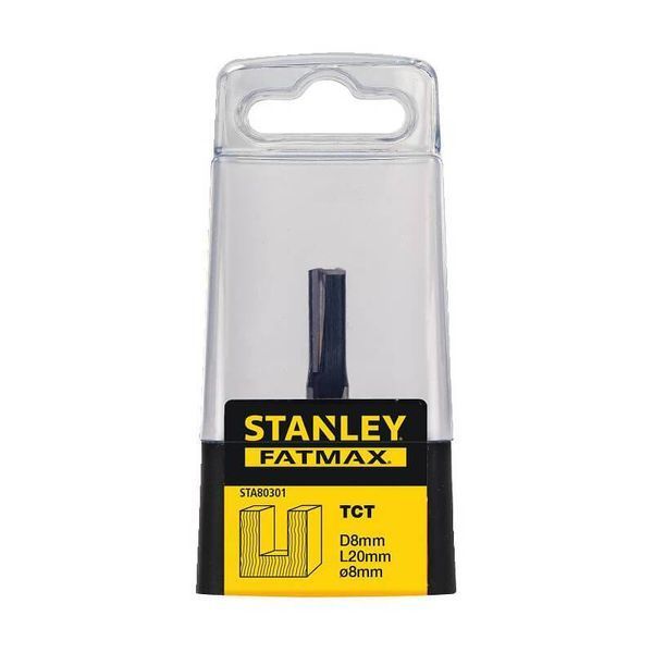 Акс.інстр Stanley фреза по дереву, D=8 мм, L=20 мм, цанга 8 мм, бокс STA80301 фото