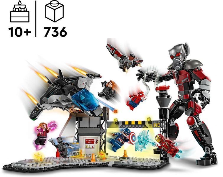 Конструктор LEGO Super Heroes Marvel Первый мститель: Противостояние Приключенческая битва 736 элементов (76314) 76314 фото