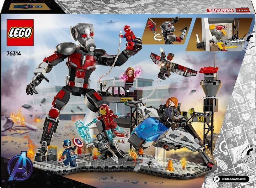 Конструктор LEGO Super Heroes Marvel Первый мститель: Противостояние Приключенческая битва 736 элементов (76314) 76314 фото
