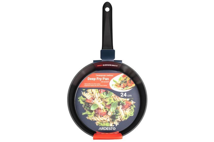 Сковорода глибока Ardesto Gemini Gourmet Bolzano 24 см, чорний, алюміній (AR1924GDP) AR1924GDP фото