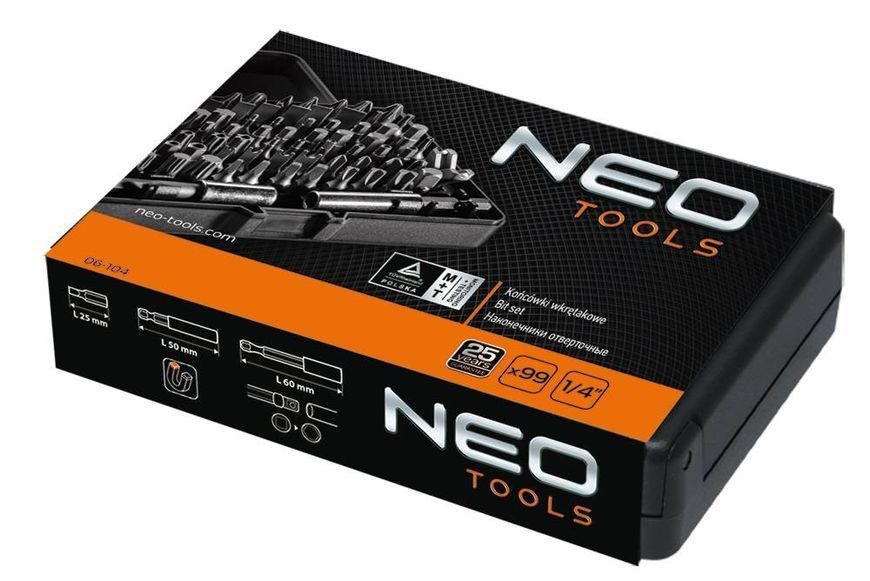 Набір біт Neo Tools 99 предметів (06-104) 06-104 фото