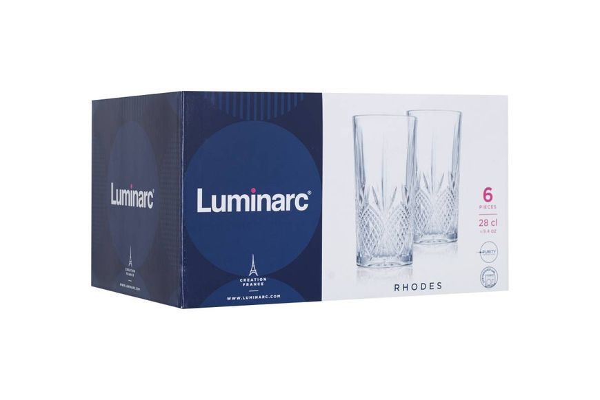 Склянка LUMINARC RHODES /НАБІР/ 6X280 мл висок. (N9065) N9065 фото