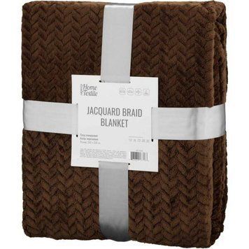 Плед Ardesto Jacquard Braid 200х220см, коричневий (ART0206JB) ART0206JB фото