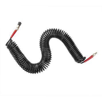Шланг BLACK M-Flex 5.5х8мм, 20м спіральний поліуретановий з поворотним шарніром, латунними швидкороз'ємними PT-1792 фото