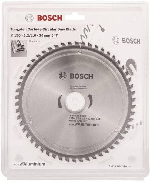 Диск пиляльний Bosch Eco for Aluminium 190x2.42/1.6x30 мм 54TCG (2.608.644.389) 2.608.644.389 фото