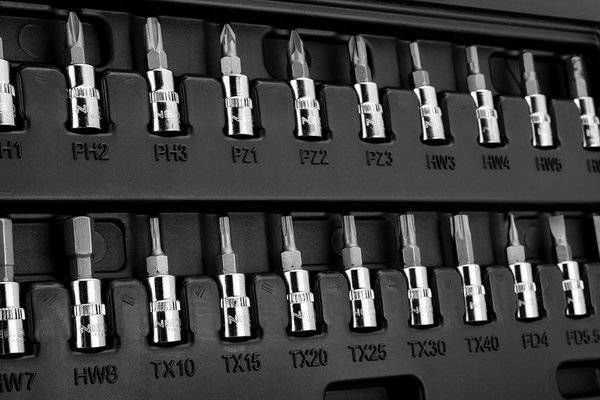 Набор торцевых головок Neo Tools, 46шт, 1/4", CrV, кейс (10-004) 10-004 фото