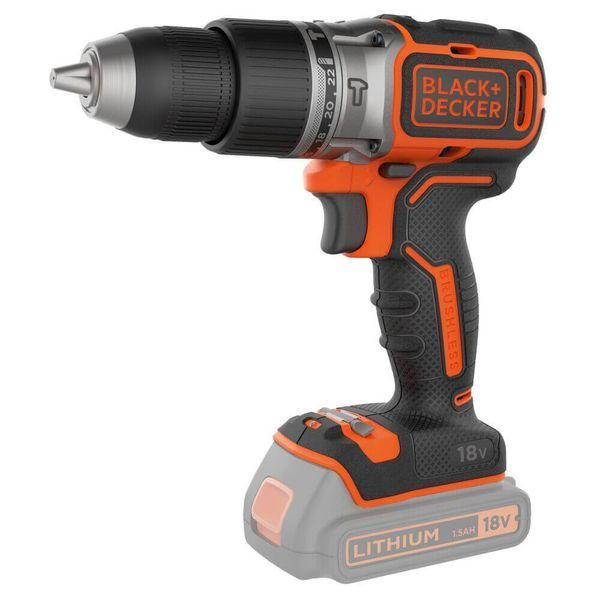 Дриль-шурупокрут ударний безщітковий акумуляторний BLACK+DECKER BL188N BL188N фото