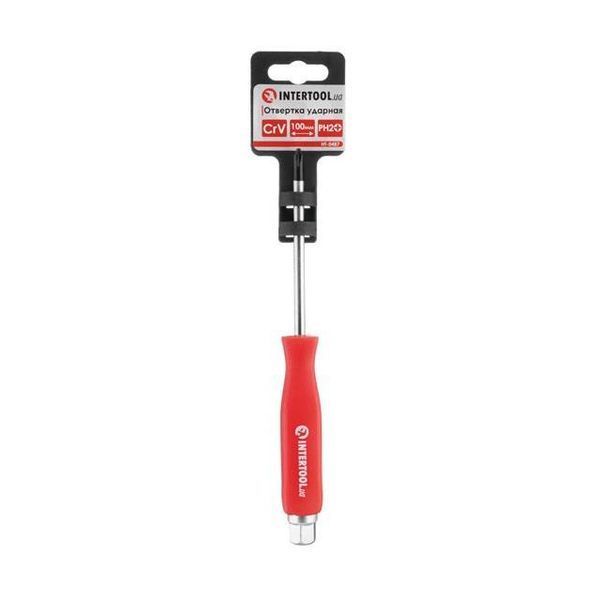 Отвертка ударная PH 2x100мм, CrV INTERTOOL HT-0487 HT-0487 фото