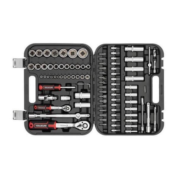 Набор инструментов 1/2" & 1/4", 94 ед., Cr-V INTERTOOL ET-8094 ET-8094 фото