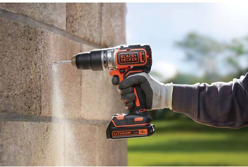 Дриль-шурупокрут ударний безщітковий акумуляторний BLACK+DECKER BL188N BL188N фото