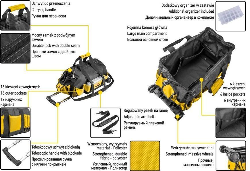 Topex 79R449 Монтерская сумка на колесиках 79R449 фото