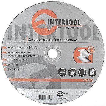 Диск отрезной по металлу 230x1.6x22.2 мм INTERTOOL CT-4015 CT-4015 фото
