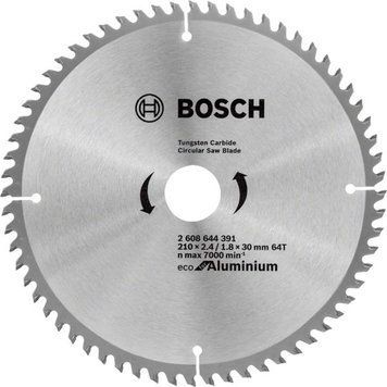 Диск пильный Bosch Eco for Aluminium 210x2.4x30-64T (2.608.644.391) 2.608.644.391 фото