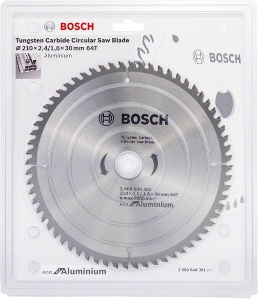 Диск пиляльний Bosch Eco for Aluminium 210x2.4x30-64T (2.608.644.391) 2.608.644.391 фото