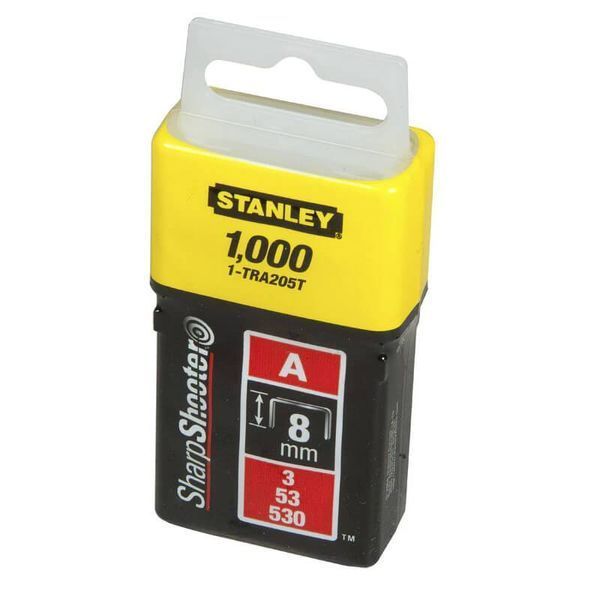 Скобы тип А высотой 8 мм, для ручного степлера Light Duty, в упаковке 1000 шт STANLEY 1-TRA205T 1-TRA205T фото