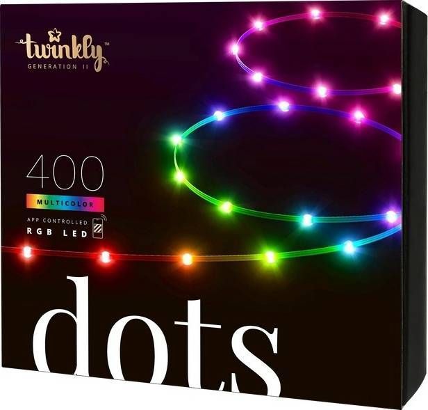 Smart LED Гірлянда Twinkly Dots 400 RGB LED Lights String Black Wire Plug (TWD400STP-BEU) TWD400STP-BEU фото