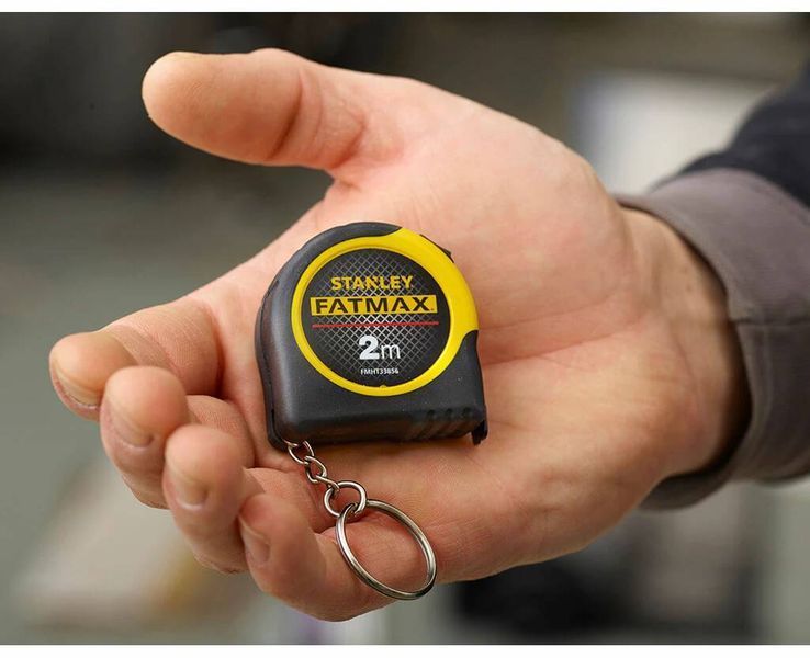 Рулетка-брелок FATMAX, 2м х 13мм в гумовому корпусі STANLEY FMHT1-33856 FMHT1-33856 фото