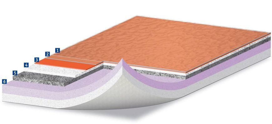 Спортивный Линолеум Tarkett Omnisports V35 orange 2.0m 132819 фото