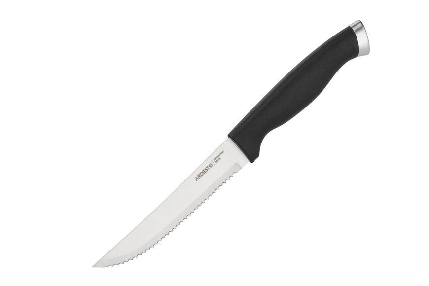Набір ножів Ardesto Gemini Gourmet 14 предметів, нержавіюча сталь, пластик, каучуковий блок (AR2114SW) AR2114SW фото