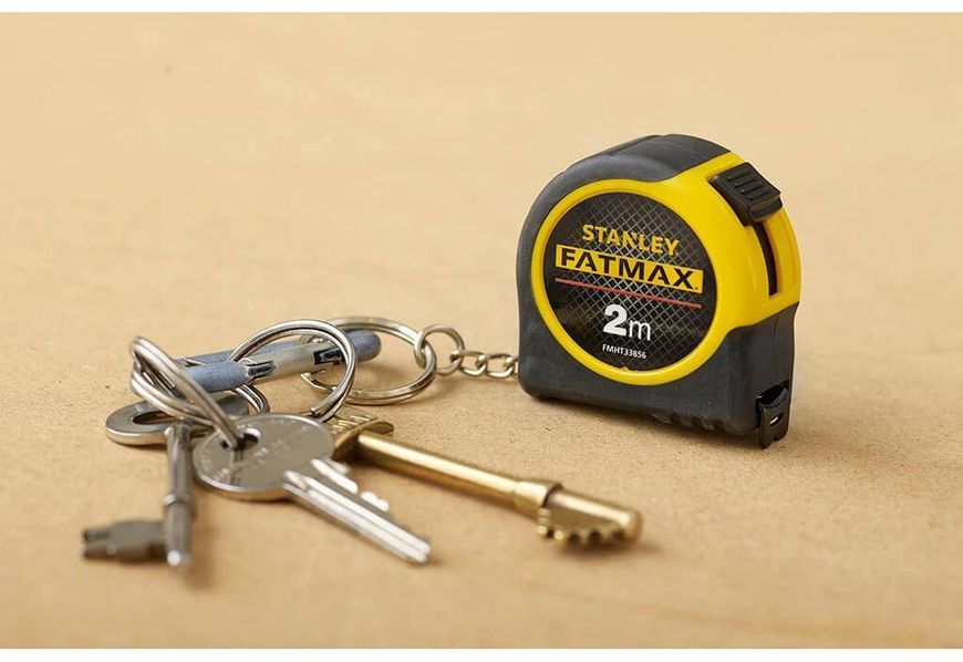 Рулетка-брелок FATMAX, 2м х 13мм в гумовому корпусі STANLEY FMHT1-33856 FMHT1-33856 фото