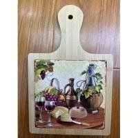 Доска разделочная Limited Edition WINE&CHEESE / подставка под горячее/ с бамбук.ручкой 18х28 см (B160071) B160071 фото
