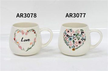 Чашка Ardesto Love, 390мл, порцеляна, багатокольоровий AR3077 фото