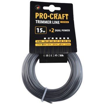 Волосінь з жилою квадрат Procraft 2мм 15м(PC-КВ_Ж-2_15) PC-КВ_Ж-2_15 фото