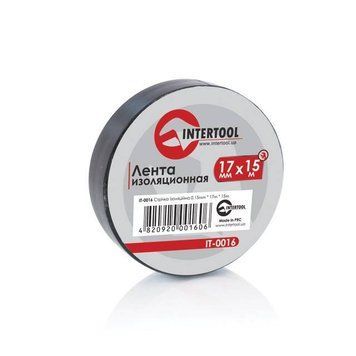Стрічка ізоляційна, 17 мм * 15 мм * 0.15 мм, чорна INTERTOOL IT-0016 IT-0016 фото