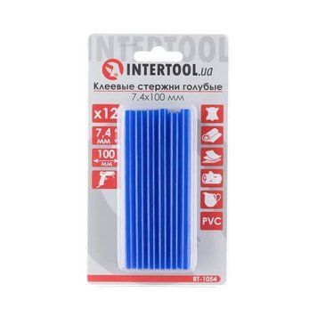 Комплект стрижнів клейових блакитних 7,4 мм * 100 мм, 12 шт. INTERTOOL RT-1054 RT-1054 фото