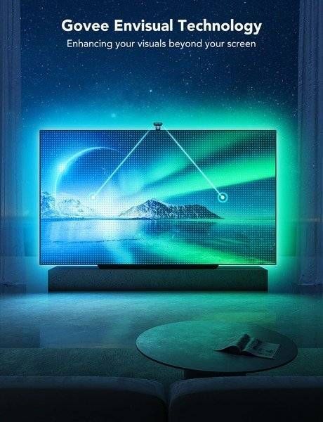 Набор адаптивной подсветки Govee H605C Enviual TV Backlight T2 with Dual Cameras 55-65'' RGB Черный (H605C311) H605C311 фото