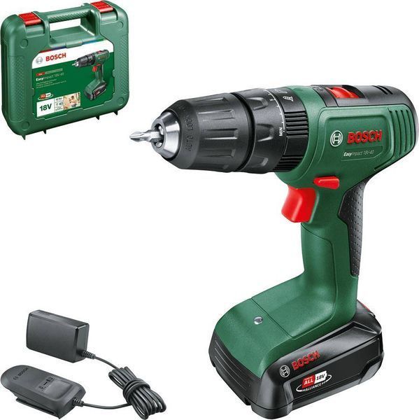 Шурупокрут-дриль акумуляторний Bosch EasyImpact 18V-40 18В 1х1.5А&middot;год 20&middot;38Нм 0-430&middot;0-1650об&middot;хв кейс ЗП 1.4кг 0.603.9D8.101 фото