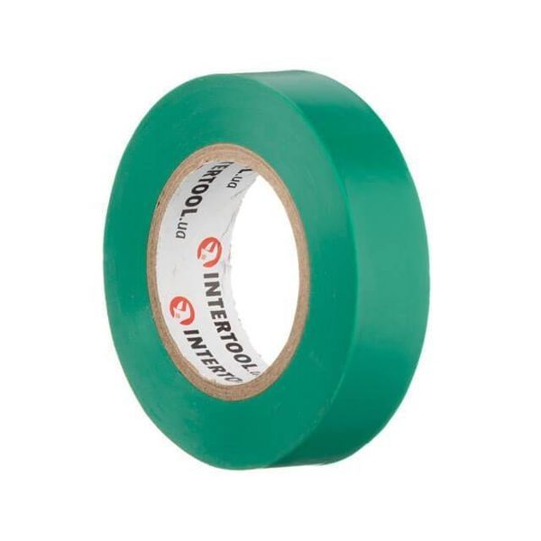 Стрічка ізоляційна 0.15мм*17мм*15м зелена INTERTOOL IT-0041 IT-0041 фото