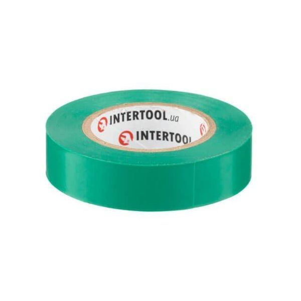 Стрічка ізоляційна 0.15мм*17мм*15м зелена INTERTOOL IT-0041 IT-0041 фото