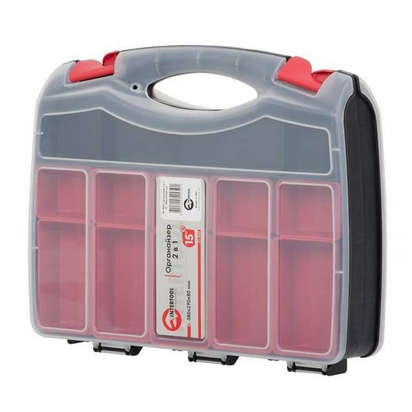 Органайзер 15", 2 в 1, 380x290x80 мм INTERTOOL BX-4005 BX-4005 фото