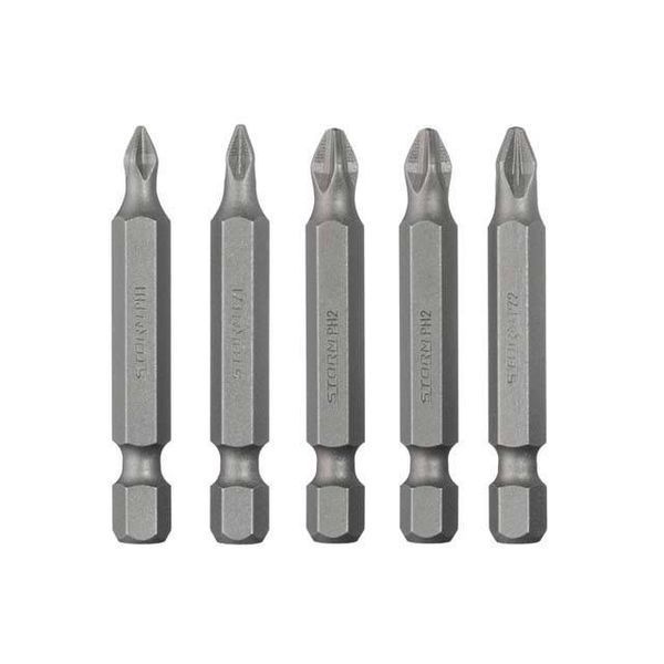 Комплект отверточных насадок PH1, PH2, PZ1, PZ2 1/4"*50мм, ACR, S2, уп. 5ед., STORM INTERTOOL VT-0205 VT-0205 фото