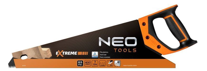 Ножівка для дерева Neo Tools, Extreme, 400 мм, 7TPI, PTFE (41-111) 41-111 фото