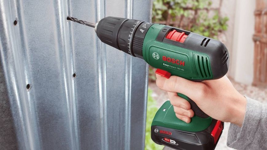 Шурупокрут-дриль акумуляторний Bosch EasyImpact 18V-40 18В 1х1.5А&middot;год 20&middot;38Нм 0-430&middot;0-1650об&middot;хв кейс ЗП 1.4кг 0.603.9D8.101 фото