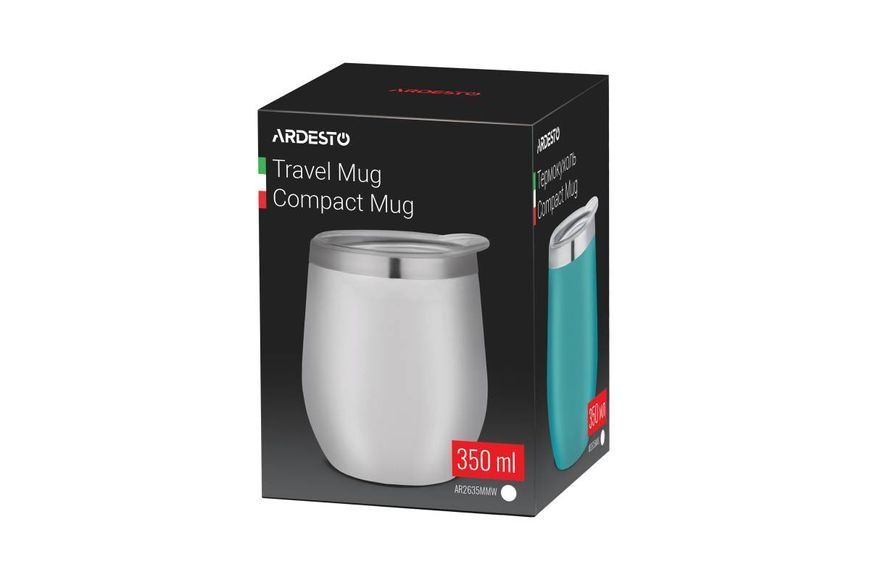 Термочашка Ardesto Compact Mug 350 мл, White (AR2635MMW) AR2635MMW фото