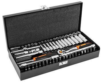 Набір торцевих головок Neo Tools, 63шт, 1/4", CrV, металевий кейс (10-008) 10-008 фото