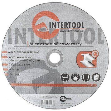 Диск отрезной по металлу 230x2.0x22.2 мм INTERTOOL CT-4016 CT-4016 фото