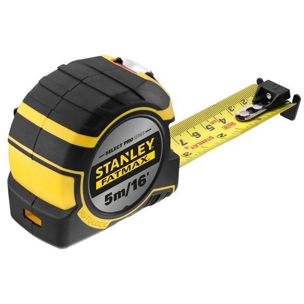 Рулетка вимірювальна FatMax&reg;Autolock довжиною 5 м/16, шириною 25 мм, в обгумованому корпусі, з подвійною шкалою STANLEY FMHT43242-0 FMHT43242-0 фото