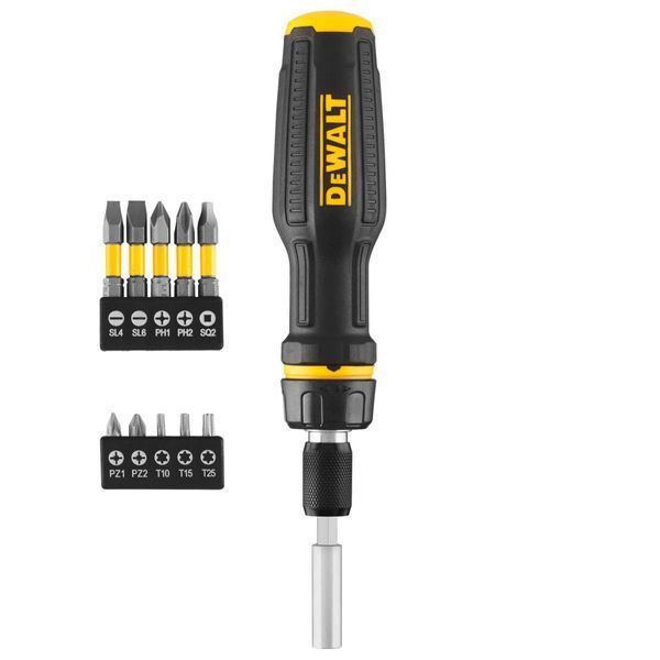 Викрутка - набір FULL FIT Telescoping, зі змінними бітами, 10 біт DeWALT DWHT68001-0 DWHT68001-0 фото