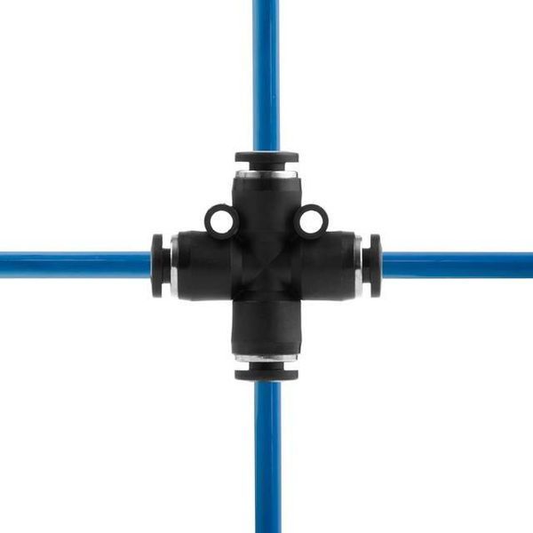 Соединение цанговое Х-образное для полиуретановых и т.п. шлангов 4 мм INTERTOOL PT-2365 PT-2365 фото
